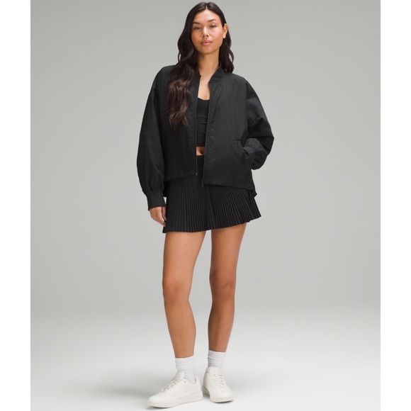 Lululemon Lightweight Bomber Jacket Cinch Hem Black Size XL NWT - Picture 5 of 14